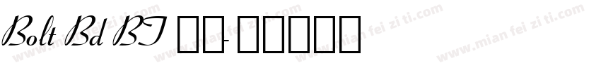 Bolt Bd BT 字体字体转换